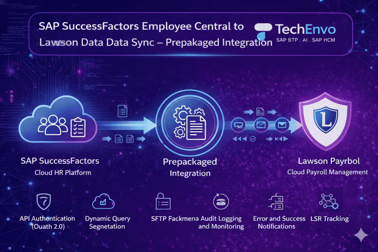 SAP SuccessFactors Employee Central to Lawson Payroll Employee Data Sync – Prepackaged Integration