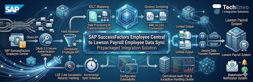 SAP SuccessFactors Employee Central to Lawson Payroll Employee Data Sync – Prepackaged Integration